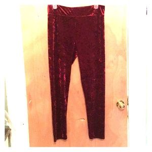 Red Velvet Leggings